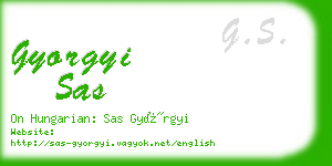 gyorgyi sas business card